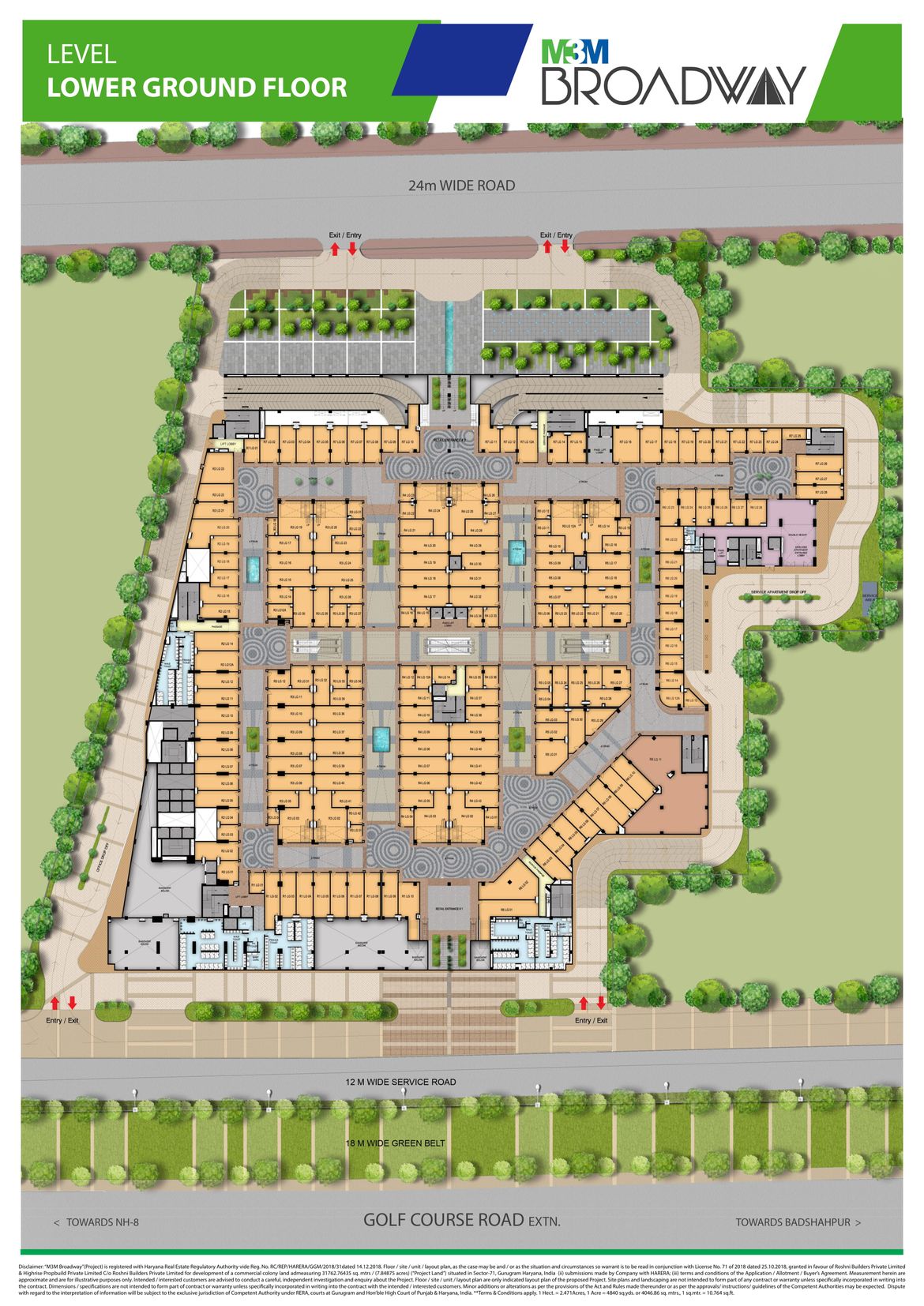 M3M Broadway Gurgaon floorplan